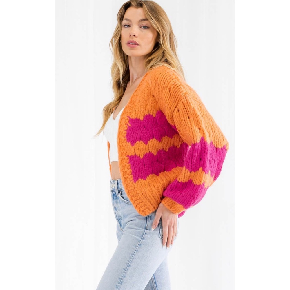 THE VINTAGE SHOP Beautiful knit cardi S M L - Picture 4 of 11